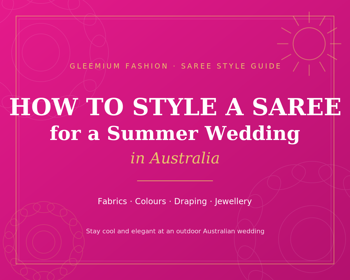 How to Style a Saree for an Australian Summer Wedding