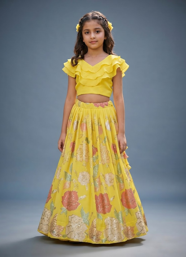 Kids Georgette Lehenga Set, Indian girls lehenga Australia