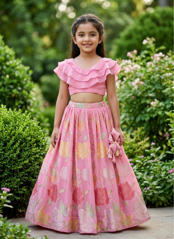 Kids Georgette Lehenga Set, Indian girls lehenga Australia