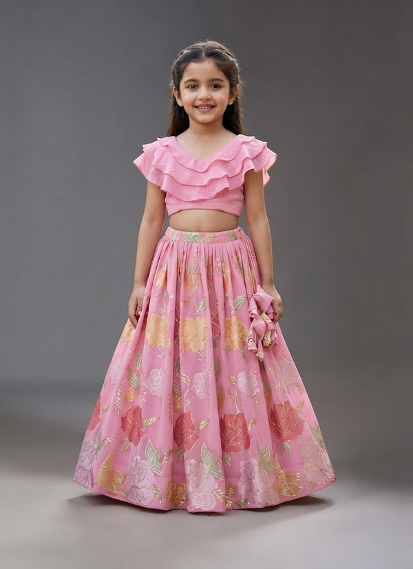 Kids Georgette Lehenga Set, Indian girls lehenga Australia