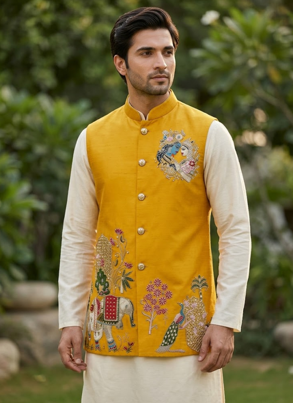 Premium Indian Men’s Koti Set | Malai Satin Ethnic Fashion Online Australia