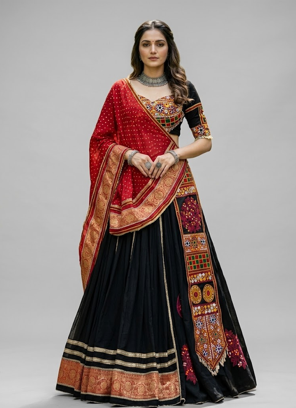 Rayon Kutchi Embroidery Lehenga, Traditional Indian Party & Wedding lehenga Fashion Australia