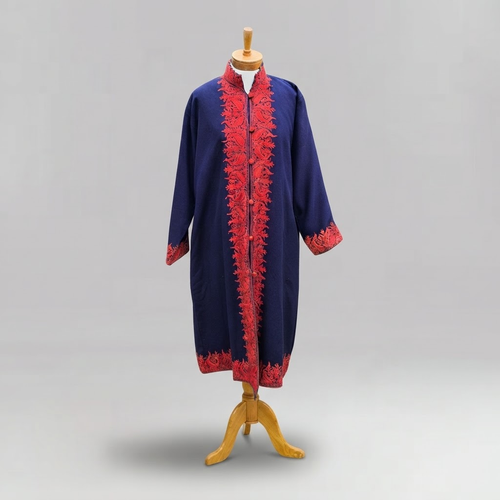 Navy Blue kashmiri coat – full view | Gleemium Fashion Australia
