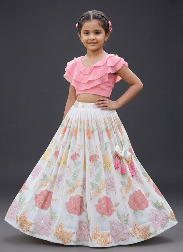 Kids Georgette Lehenga Set, Indian girls lehenga Australia