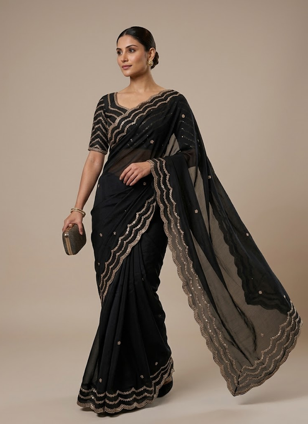 Pure Fandy Satin Silk Saree | Designer Indian Traditional Wear Online Australia