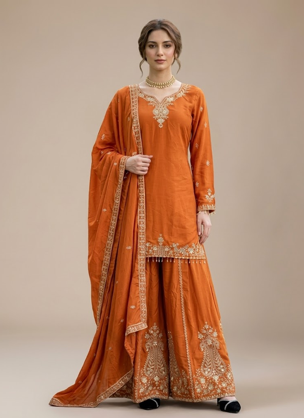 Sharara – front view | Gleemium Fashion Australia