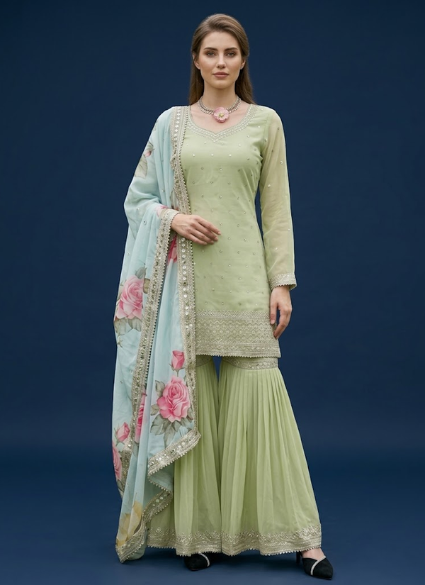 Sharara – front view | Gleemium Fashion Australia