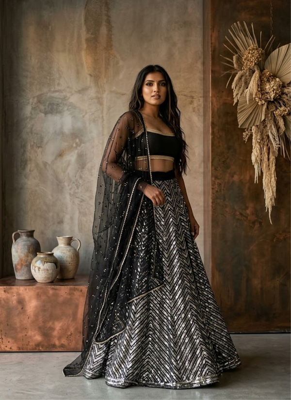 Georgette Lehenga Choli with Sequin & Zari Work Australia