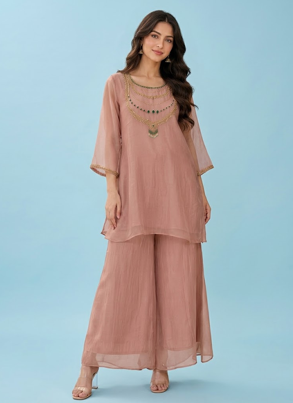 Pink Tissue Co‑ord Set – Gleemium Fashion Australia (view 2)