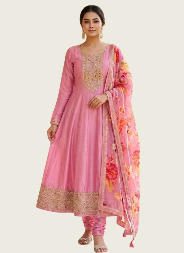 Elegant 50” Anarkali Suit with Classic Silhouette Australia