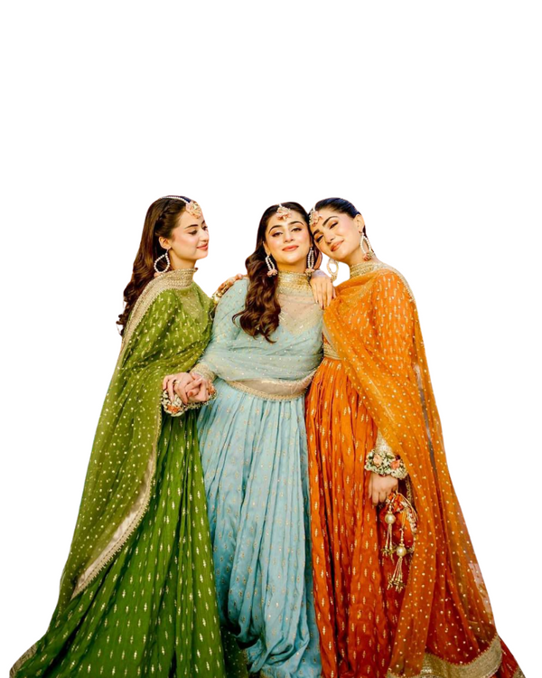 Chinon Silk Anarkali Suit – Tassel Sleeves, Butterfly Net Dupatta Australia