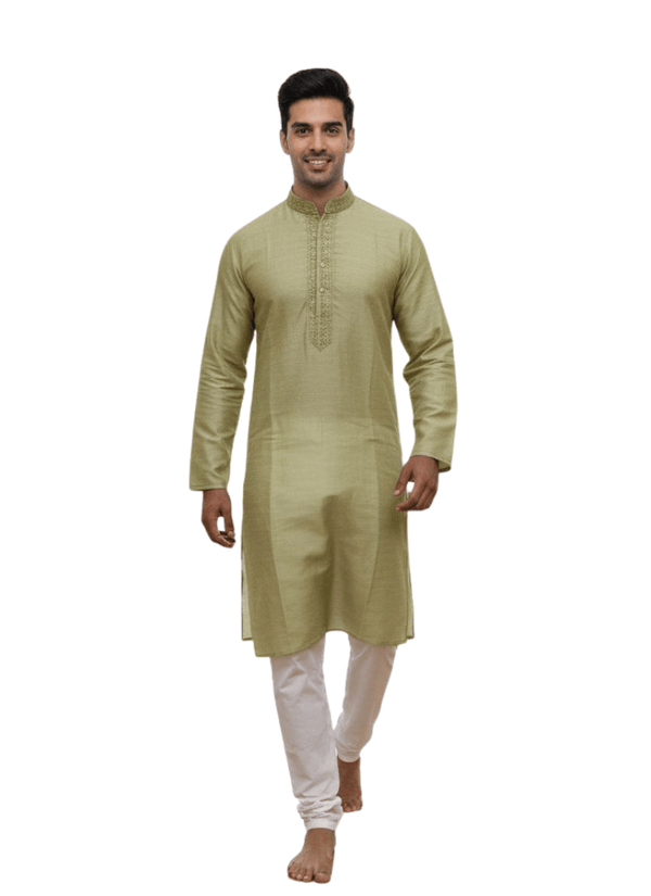Pesta Cotton Men’s Kurta with Embroidery & Stone Work Australia