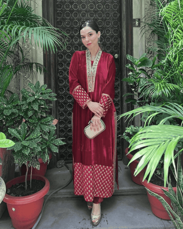 Winter Collection Velvet Suit – Embroidered Heavy Viscose Australia
