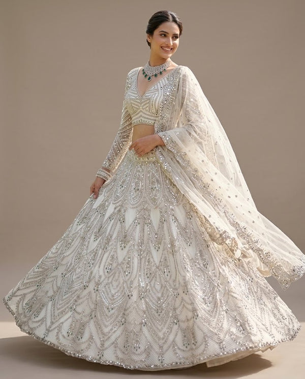 Premium Soft Net Lehenga with Sequins Work, Bridal lehenga collection Australia