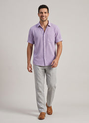 Waves Pattern Shirt for Men – Half Sleeve Textured Summer Shirt in 4 Colours 2