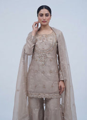 Diwali Gabana Silk Sharara Set – Sequin Handwork Kurti & Dupatta 6