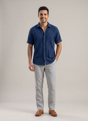 Waves Pattern Shirt for Men – Half Sleeve Textured Summer Shirt in 4 Colours 8