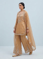 Diwali Gabana Silk Sharara Set – Sequin Handwork Kurti & Dupatta 8