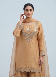 Diwali Gabana Silk Sharara Set – Sequin Handwork Kurti & Dupatta 9