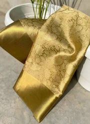 Diwali Gold Tissue Silk Saree – Jacquard Weave with Rich Pallu & Contrast Border in 4 Colours 4