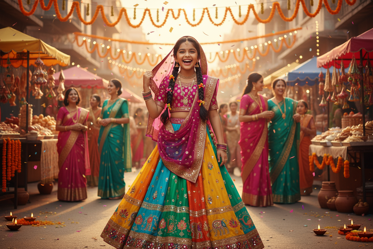 10 years kids wearing indian dress