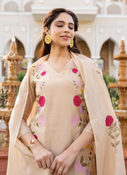 Premium Chanderi Punjabi Suit with Heavy Embroidered Dupatta 6
