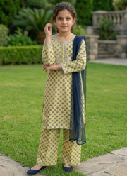 Girl’s 3‑Piece Embroidered Cotton Midi Shirt Set 3