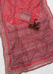 Bollywood Designer Saree – Fox Georgette with Katdana & Mirror Work 5
