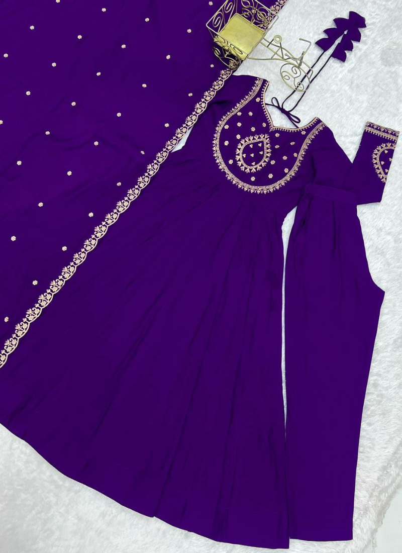 Royal Chanderi Silk Anarkali with Dupatta