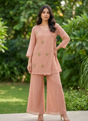 Premium Indian Tissue Co-ord Set | Designer Fusion Outfit Online Australia 5