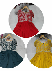 Faux Blooming Anarkali Dress with Zari Sequins Embroidery (Sizes M–XXL) 11