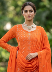 Pearl Chikankari Viscose Suit Set | Indian Designer Salwar Suit Online Australia 9