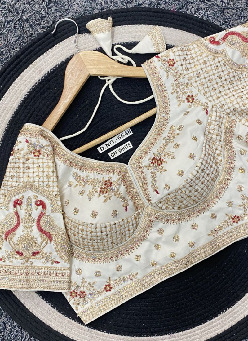 Partywear Women’s Blouse with Premium Padding & Back‑Open Design