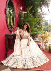 Pure Vichitra Heavy Embroidered Lehenga Choli 11