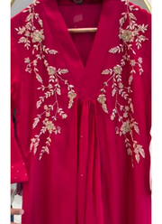 Mul Chanderi Kurta Pant Dupatta Set 14