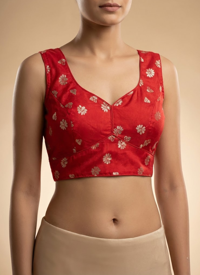 Cosmos Viscose Jequard Silk Women’s Blouse with Heavy Partywear Design