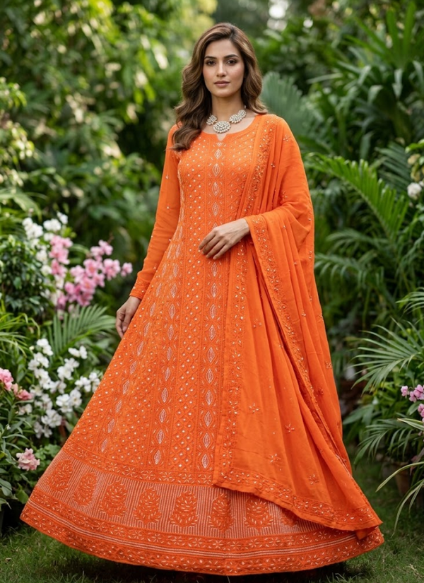 Pearl Chikankari Viscose Suit Set | Indian Traditional Dress Online Australia
