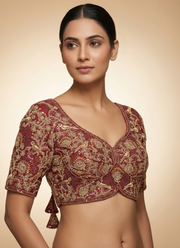 Roman Silk Women’s Blouse with Jari, Sequins & Codding Thread Work 7