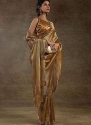 Pink Copper Silk Saree – Jarkhan Diamond Work with Matching Blouse 3
