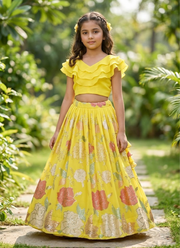 Kids Georgette Lehenga Set 1