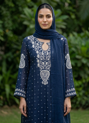 Mul Chanderi Chikankari Suit Set | Indian Salwar Suit Online Australia 11