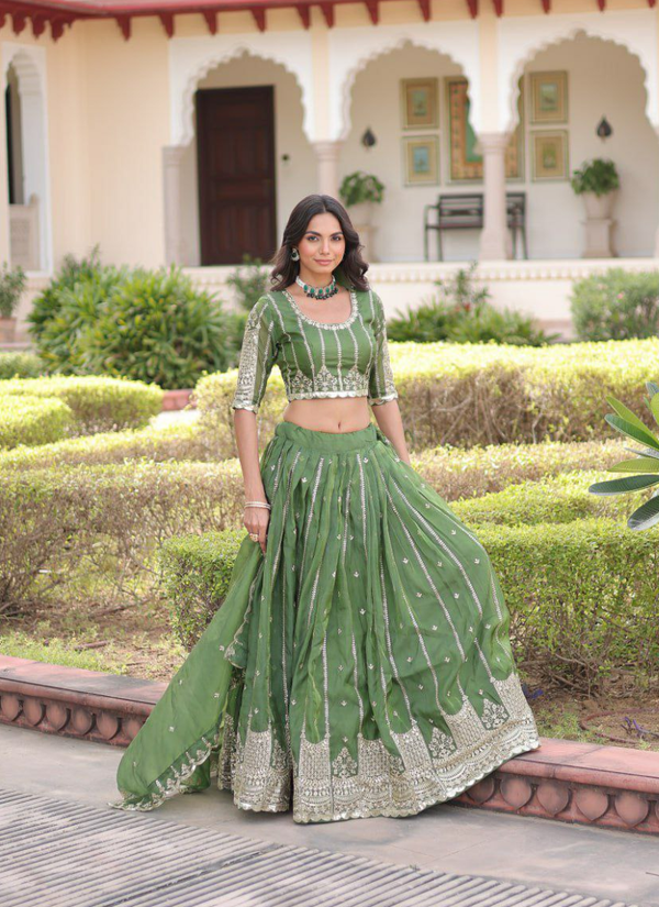 Gold lehenga – styled view