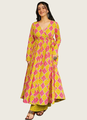 Heavy Rayon Anarkali Gown with Digital Print & 3.5m Flair 1