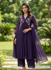 Designer Mul Chanderi Kurta Set | Indian Traditional Dress & Fashion Online Australia 1