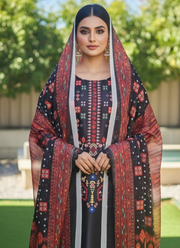 Pakistani Satin 3-Piece Salwar Suit – Elegant Kota Dupatta Set 5