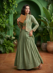 Designer Indo‑Western Jacket Lehenga Set 14