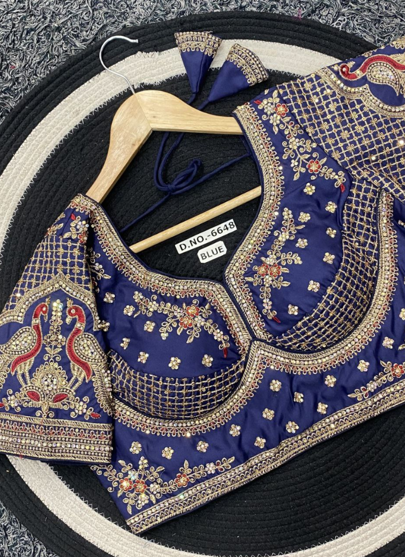 Partywear Women’s Blouse with Premium Padding & Back‑Open Design