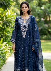 Mul Chanderi Chikankari Suit Set 11