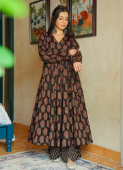 Heavy Rayon Anarkali Dress with Digital Print & Wide Flair 3