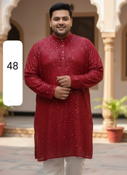 Plus Size Men's Lucknowi Kurta Pyjama Set | Indian Festive Wear for Men Australia 2